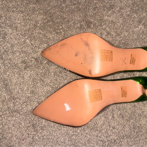 PrettyLittleThing Emerald Rhinestone Heels - Picture 7 of 7